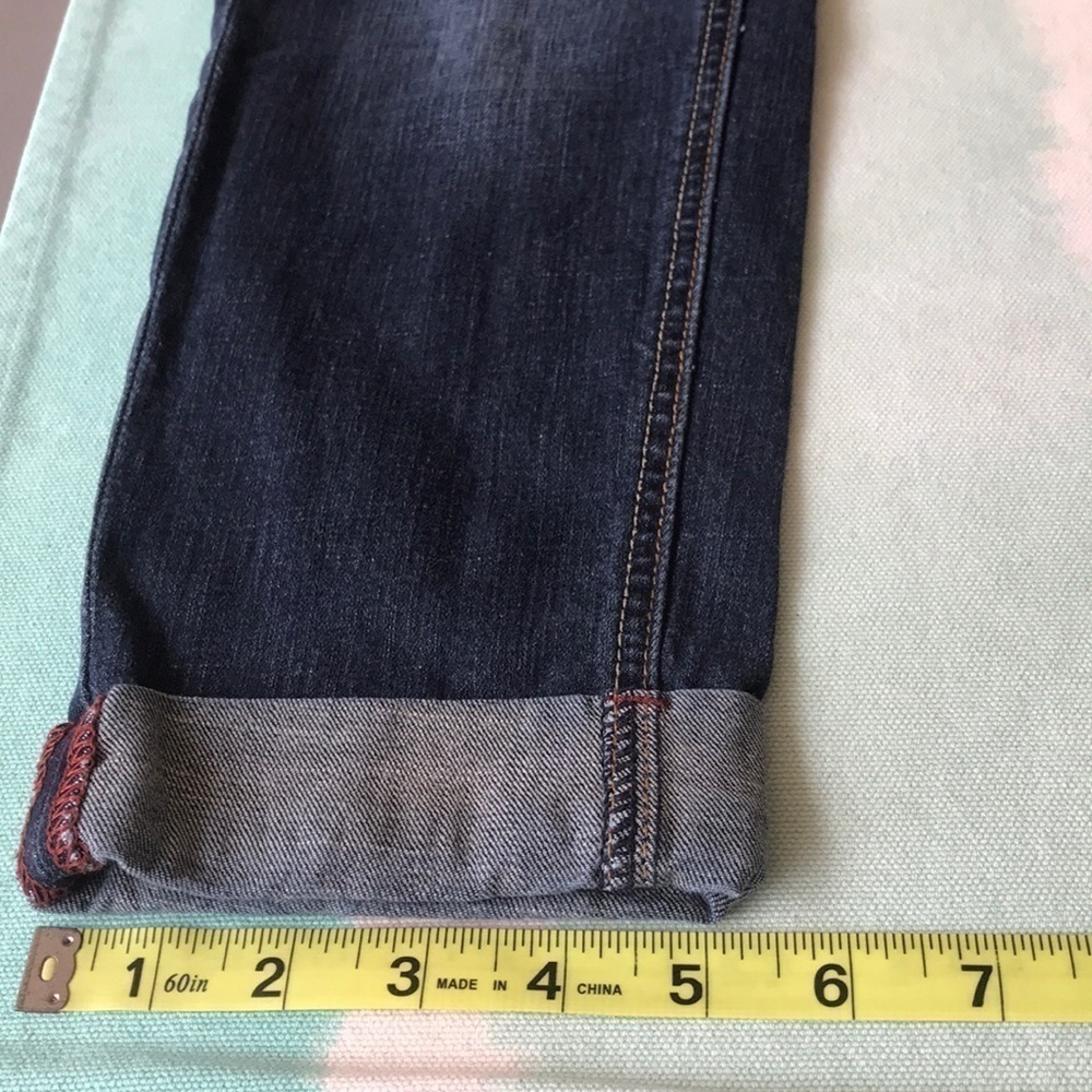 Angel Kiss Distressed Ankle Jeans Cuffed Hem Stretch Denim 9 - Picture 10 of 10